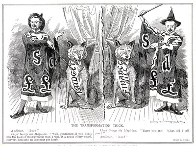 劳埃德·乔治，“魔术师”在1909年“人民预算”的预算提案中实现了神奇的转变 作者 爱德华·林利·桑伯恩